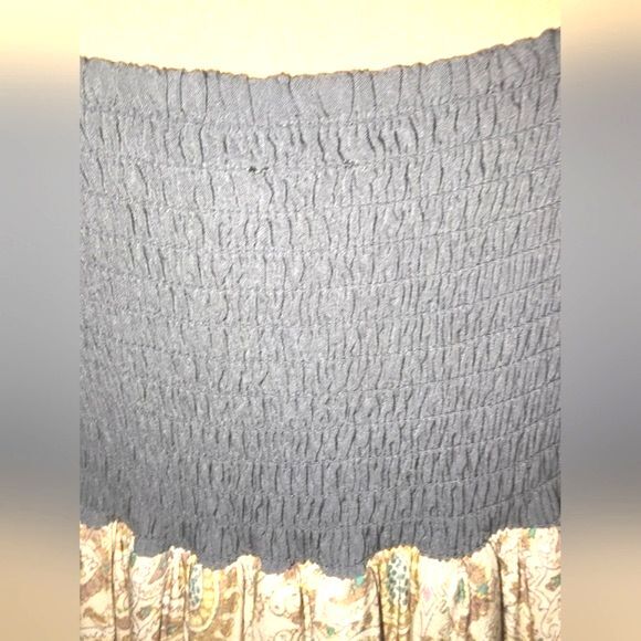 Anna Sui X O'Neill Gray & Yellow Sleeveless Love Birds Beach Dress Size M - Picture 7 of 10